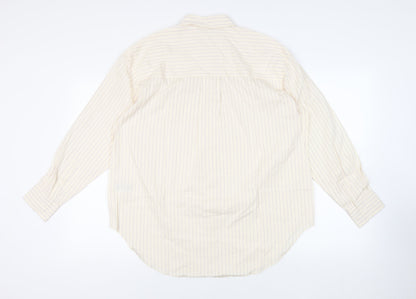 Womens UK Size 14 Marks and Spencer Ivory Basic Button-Up