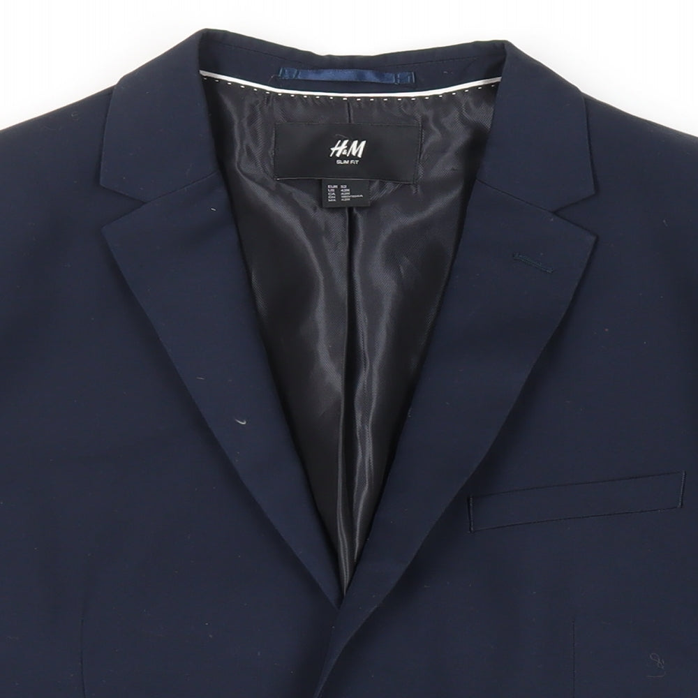 Mens UK Size 42 H&M Regular Blue Suit Jacket