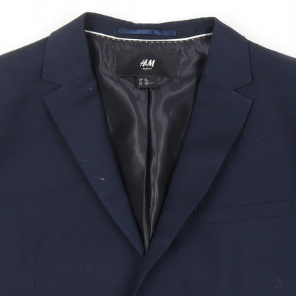 Mens UK Size 42 H&M Regular Blue Suit Jacket