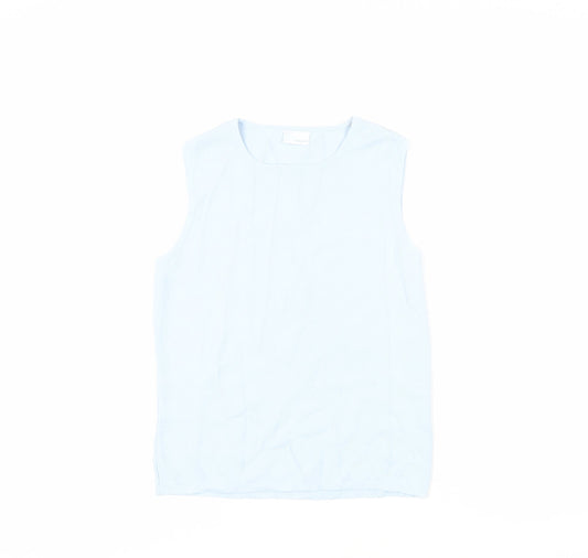 Womens UK Size 14 AMARANTO Blue Basic Blouse