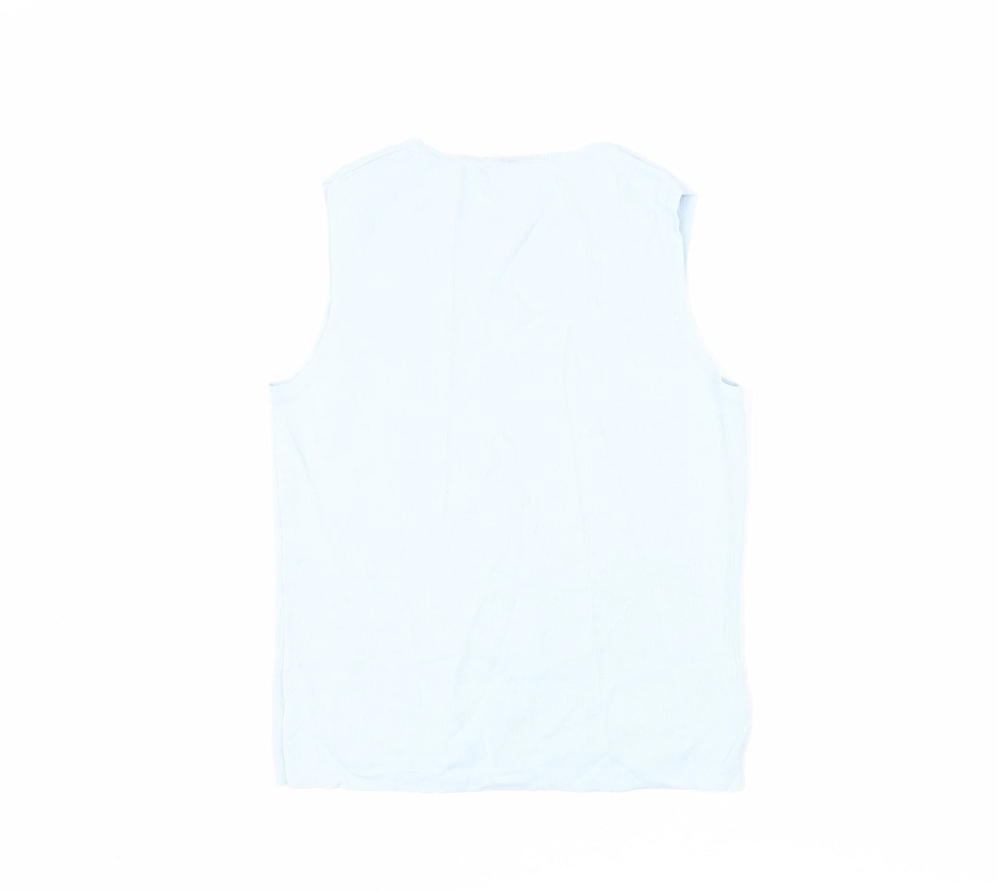 Womens UK Size 14 AMARANTO Blue Basic Blouse