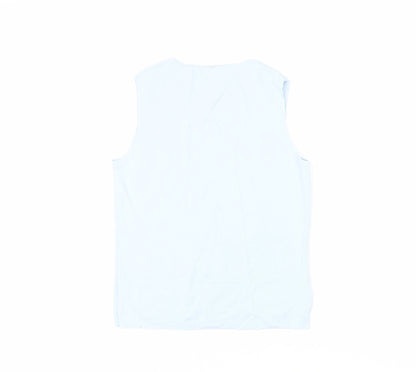 Womens UK Size 14 AMARANTO Blue Basic Blouse