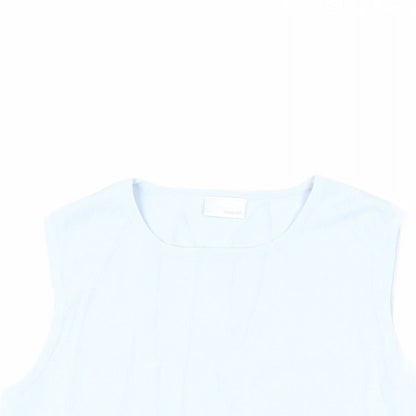 Womens UK Size 14 AMARANTO Blue Basic Blouse