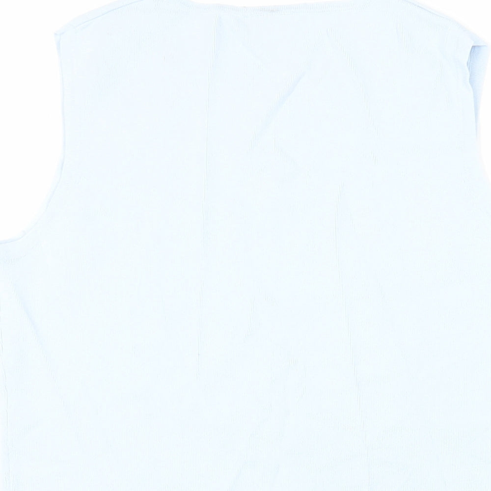 Womens UK Size 14 AMARANTO Blue Basic Blouse