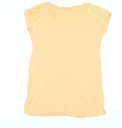 Womens UK Size 12 NEXT Orange Tunic T-Shirt