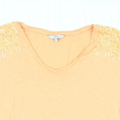 Womens UK Size 12 NEXT Orange Tunic T-Shirt