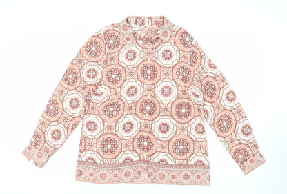 Womens UK Size 14 Marks and Spencer Pink Basic Button-Up
