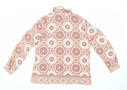 Womens UK Size 14 Marks and Spencer Pink Basic Button-Up