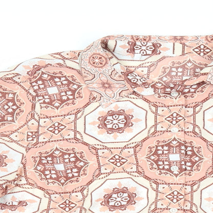 Womens UK Size 14 Marks and Spencer Pink Basic Button-Up