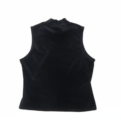 Womens UK Size 16 Classic Black Basic Blouse