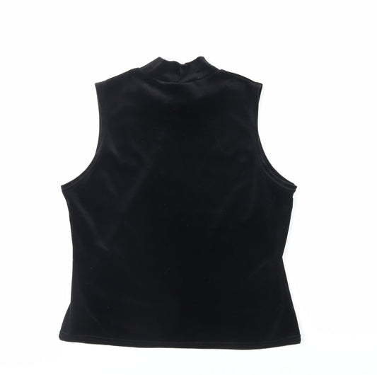 Womens UK Size 16 Classic Black Basic Blouse