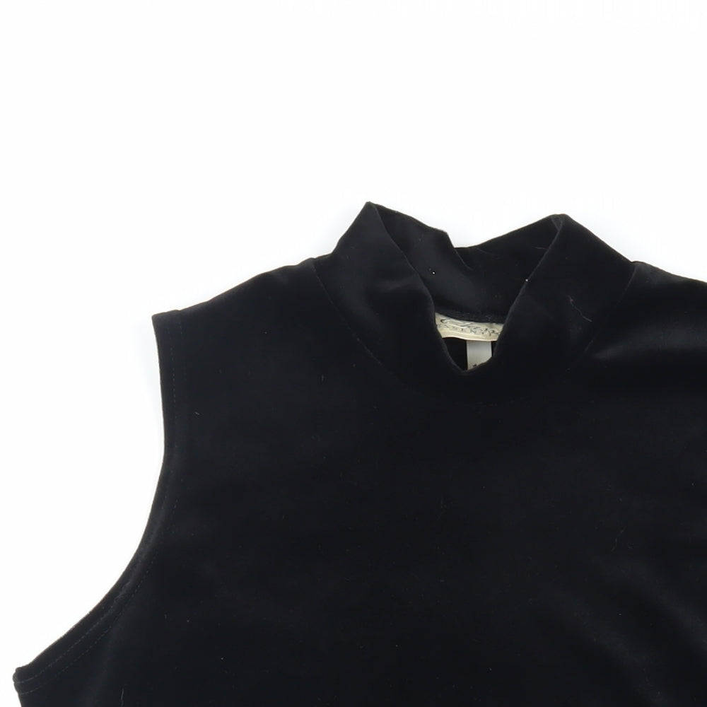Womens UK Size 16 Classic Black Basic Blouse
