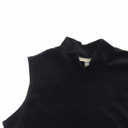 Womens UK Size 16 Classic Black Basic Blouse