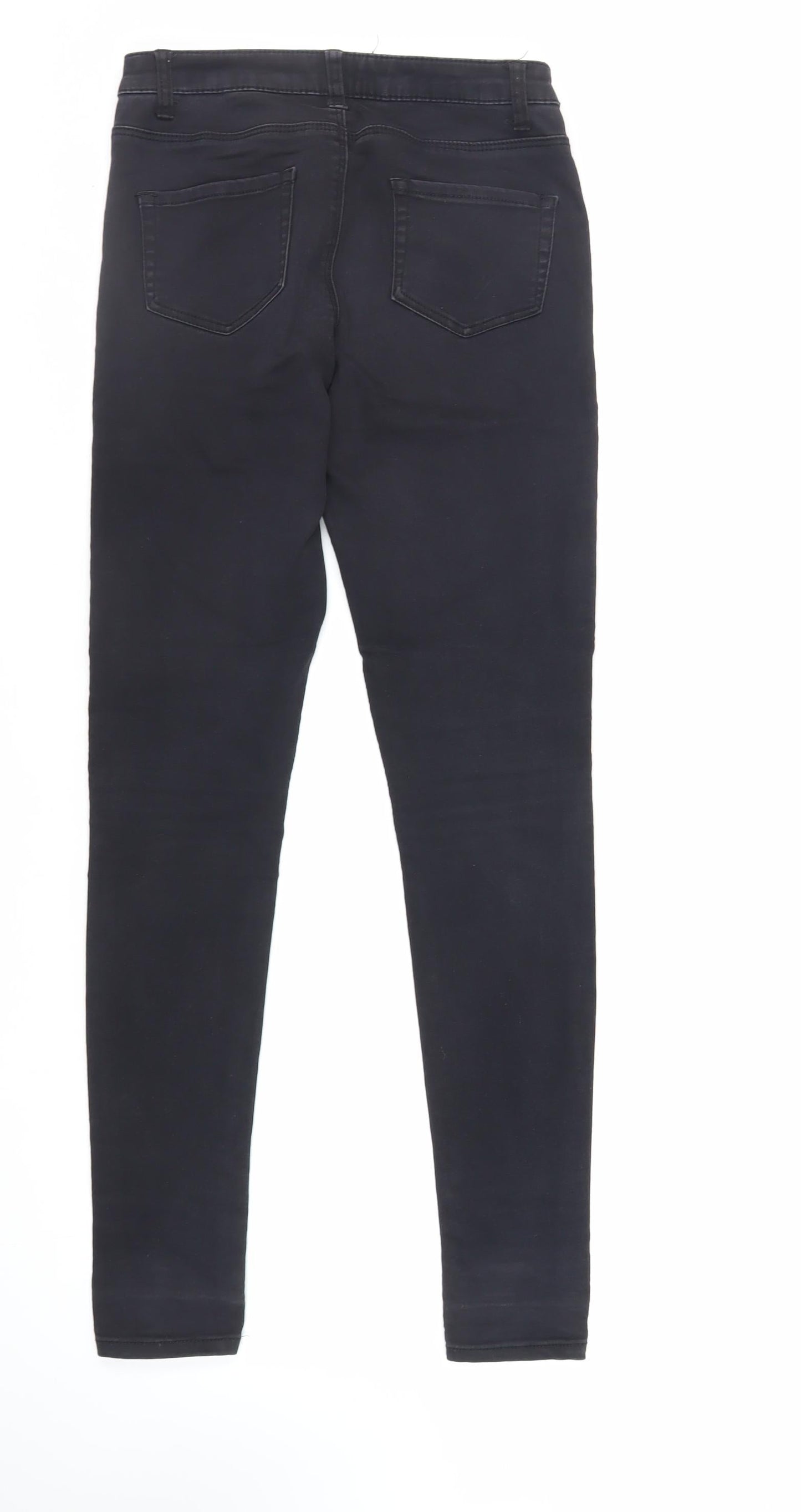 Denim & Co. Womens Black Cotton Skinny Jeans Size 12 L32 in Regular Zip