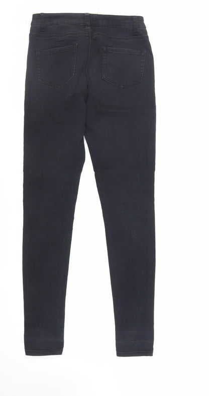 Denim & Co. Womens Black Cotton Skinny Jeans Size 12 L32 in Regular Zip