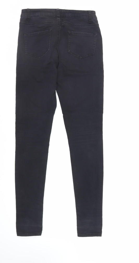 Denim & Co. Womens Black Cotton Skinny Jeans Size 12 L32 in Regular Zip