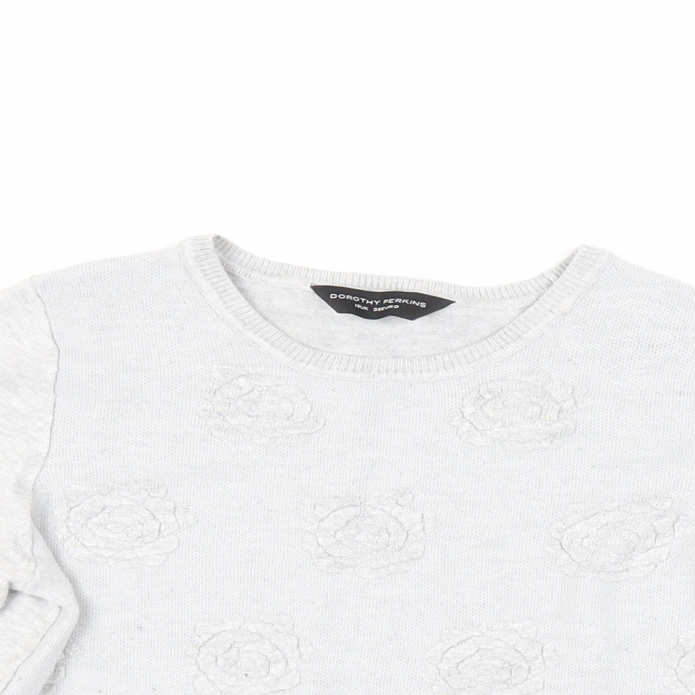 Womens UK Size 10 Dorothy Perkins Grey Pullover Jumper