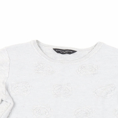 Womens UK Size 10 Dorothy Perkins Grey Pullover Jumper