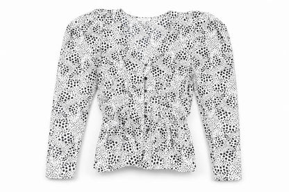 Womens UK Size 10 Topshop White Basic Button-Up