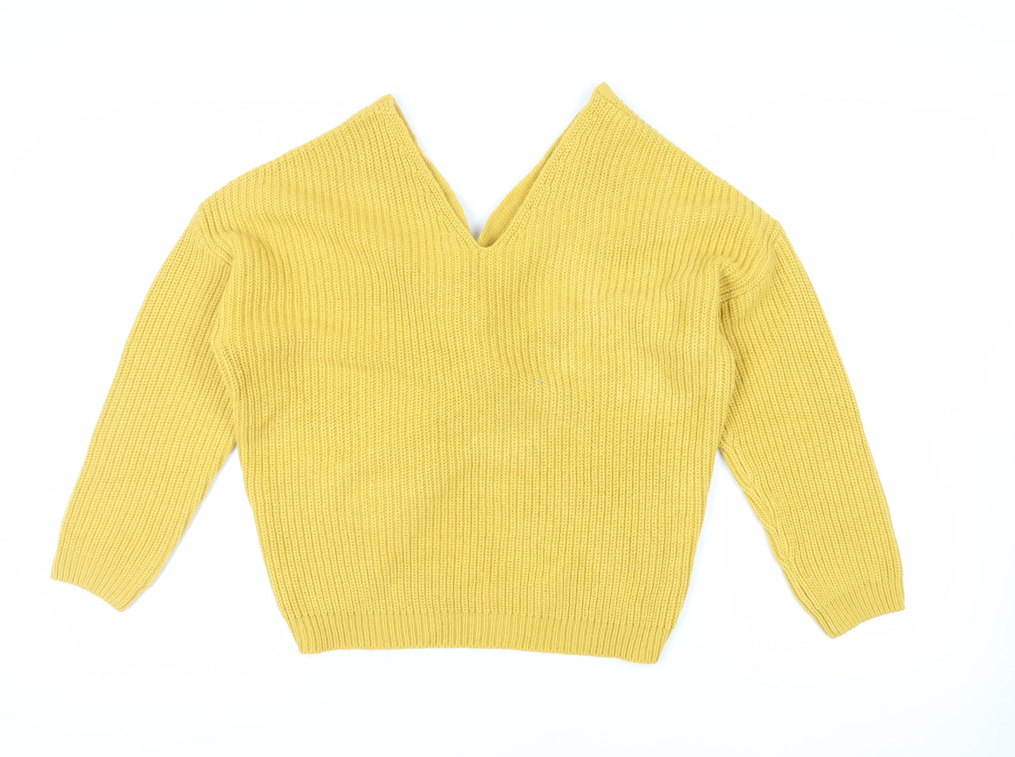 Womens UK Size M New Look Yellow Pullover Jumper