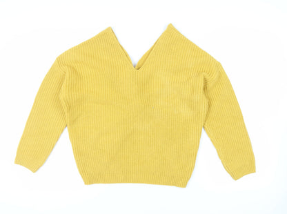 Womens UK Size M New Look Yellow Pullover Jumper