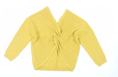 Womens UK Size M New Look Yellow Pullover Jumper