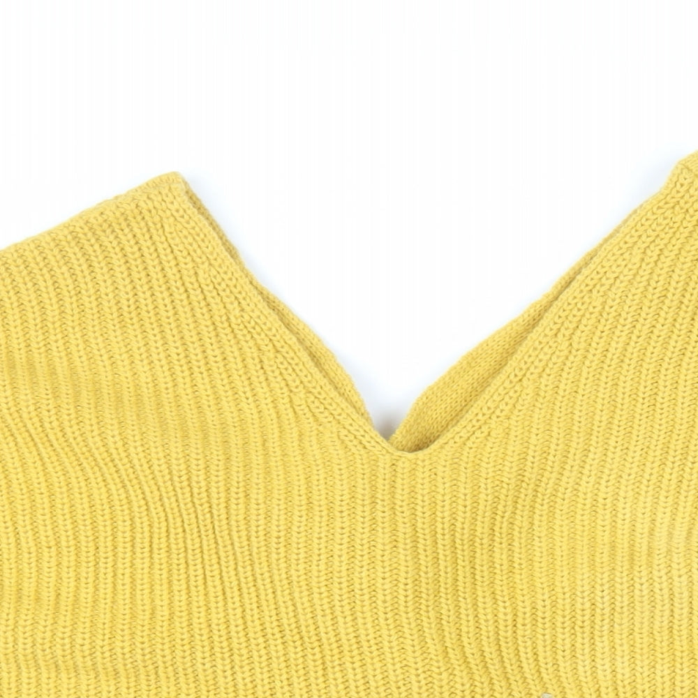 Womens UK Size M New Look Yellow Pullover Jumper