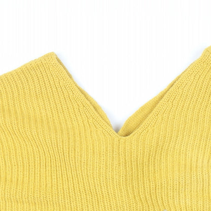 Womens UK Size M New Look Yellow Pullover Jumper