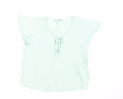 Womens UK Size 14 Marks and Spencer Green Basic Blouse
