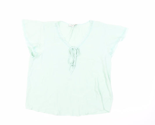 Womens UK Size 14 Marks and Spencer Green Basic Blouse