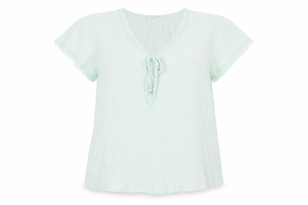 Womens UK Size 14 Marks and Spencer Green Basic Blouse