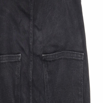Topshop Womens Black Cotton Straight Jeans Size 10 L27 in Regular Button - Dungarees