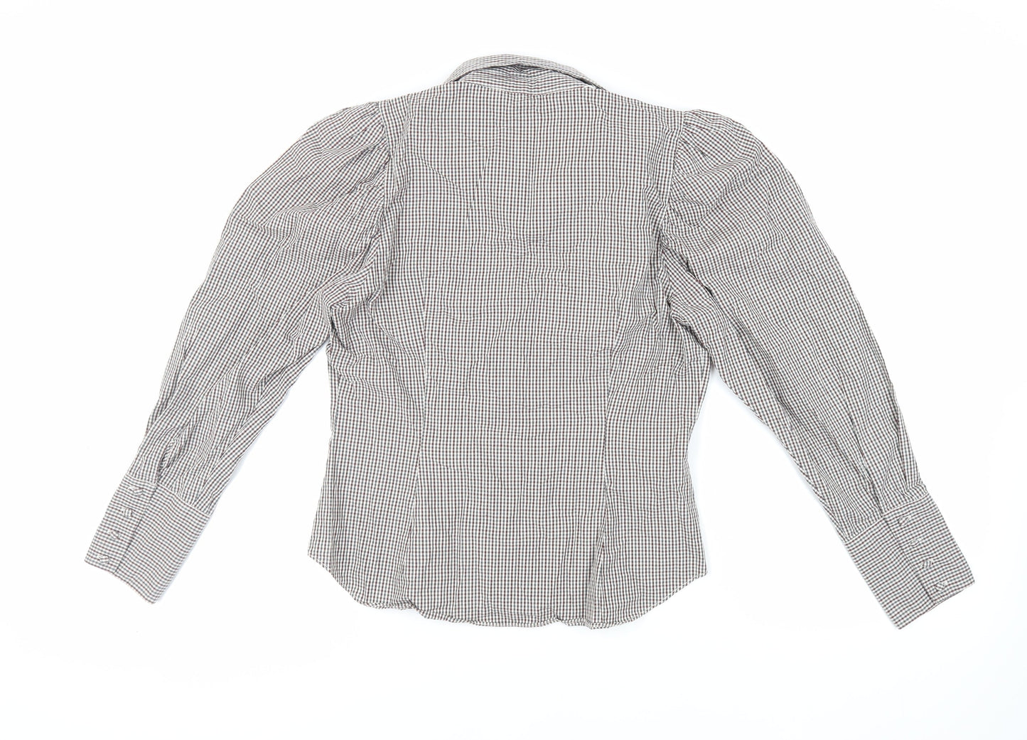 Womens UK Size M Zara Red Basic Button-Up