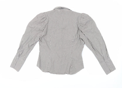 Womens UK Size M Zara Red Basic Button-Up