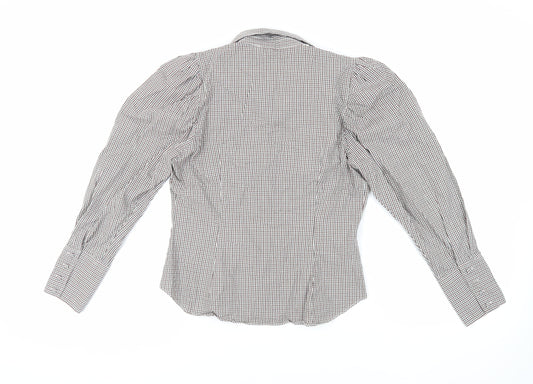 Womens UK Size M Zara Red Basic Button-Up