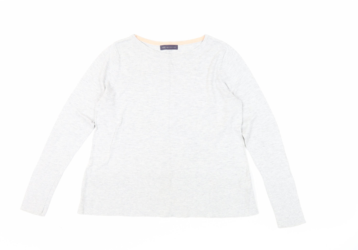 Womens UK Size 12 Marks and Spencer Grey Pullover Jumper