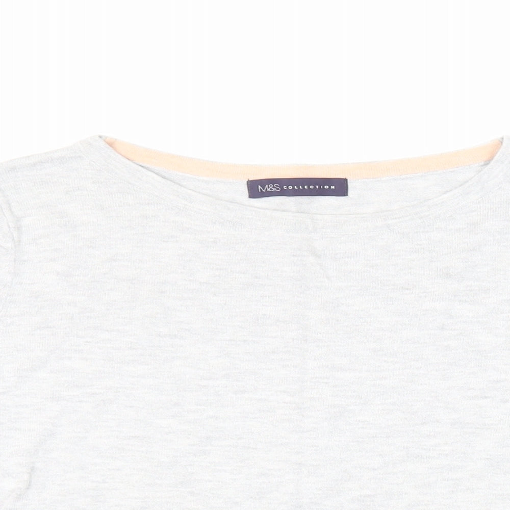 Womens UK Size 12 Marks and Spencer Grey Pullover Jumper