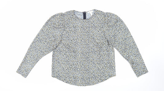 Womens UK Size M H&M Blue Basic Blouse