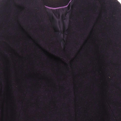 Womens UK Size 16 Per Una Purple Overcoat
