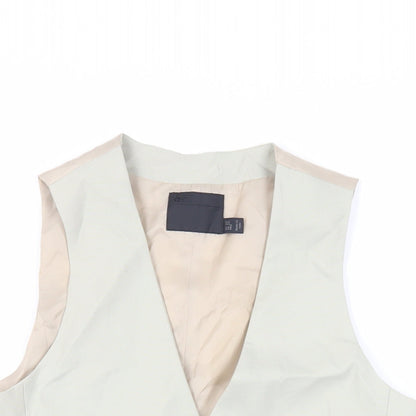 ASOS Mens Green Polyester Jacket Suit Waistcoat Size 34 Regular