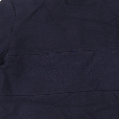 Hallhuber Womens Blue Pea Coat Coat Size 10 Button