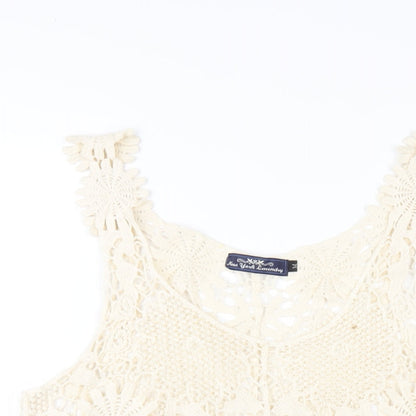 Womens UK Size M New York Laundry Ivory Basic Tank