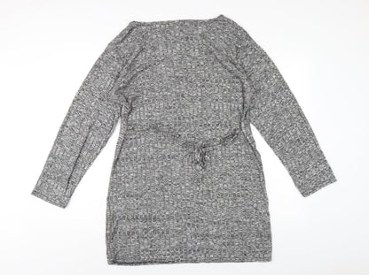 Impossible Womens Grey Polyester Bodycon Size XL Round Neck Pullover