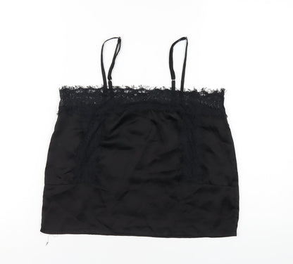 Womens UK Size 8 Missguided Black Camisole T-Shirt