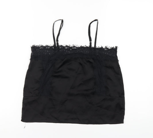 Womens UK Size 8 Missguided Black Camisole T-Shirt