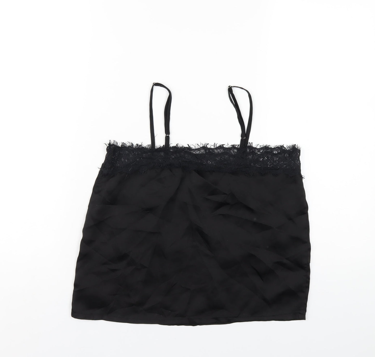 Womens UK Size 8 Missguided Black Camisole T-Shirt