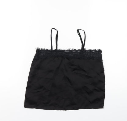 Womens UK Size 8 Missguided Black Camisole T-Shirt