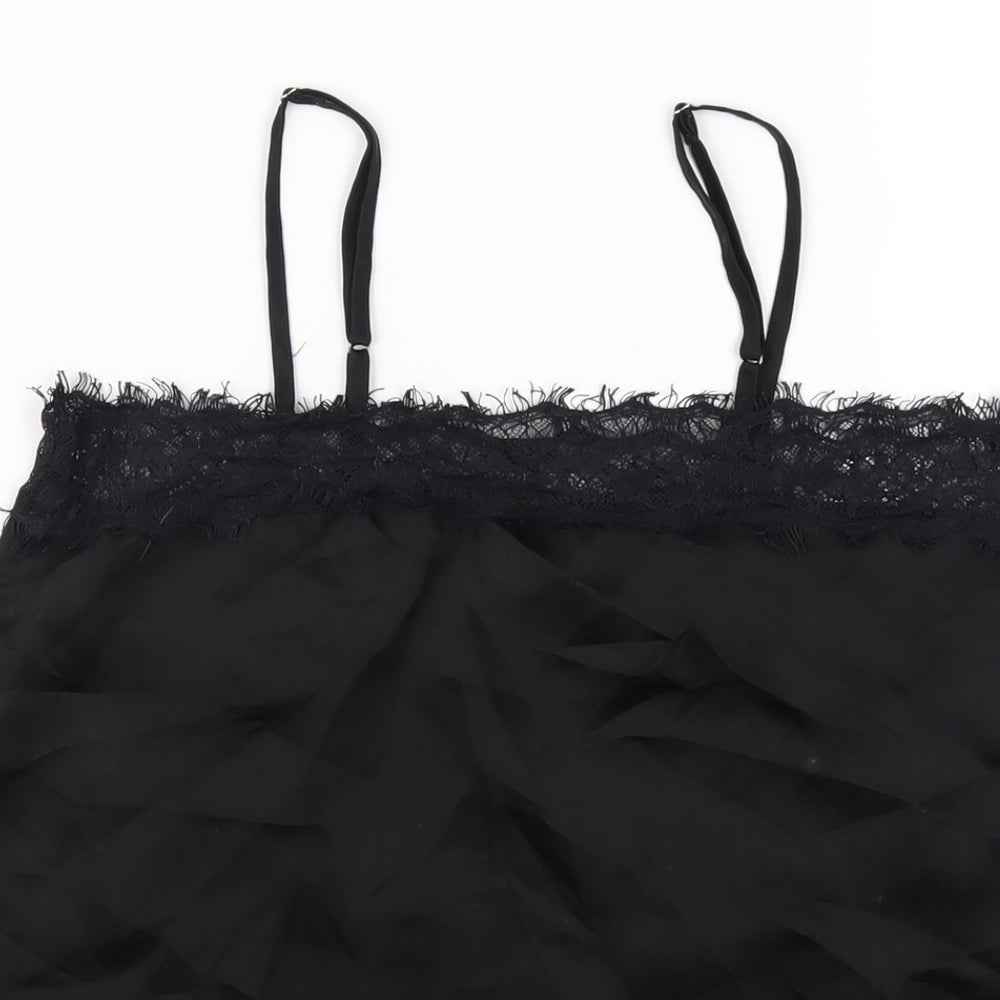 Womens UK Size 8 Missguided Black Camisole T-Shirt