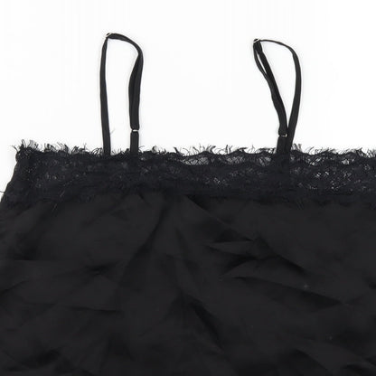 Womens UK Size 8 Missguided Black Camisole T-Shirt