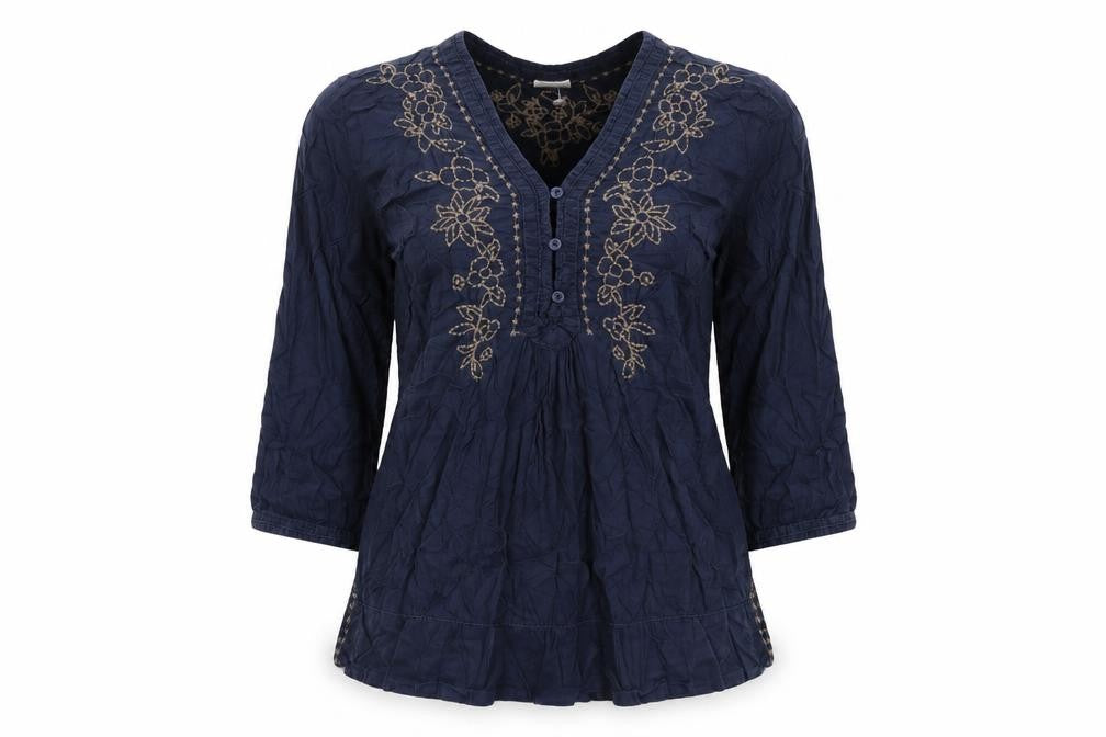 Womens UK Size 6 H&M Blue Basic T-Shirt